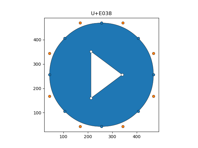 Figure 3: the codepoint U+E038 from Google’s material icons.